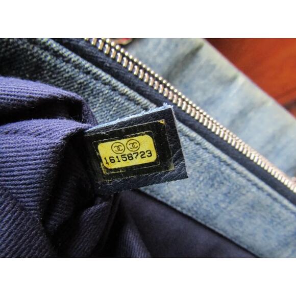 Chanel Denim Blue Camellia Just Mademoiselle Bowler Bag - Picture 7 of 12